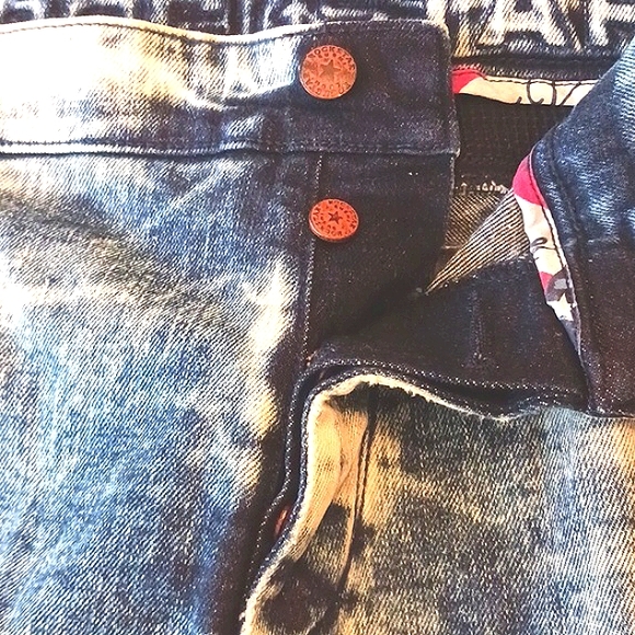 ROCKSTAR Acid Wash Distressed Men's Blue Jeans Size 42 - Picture 10 of 15